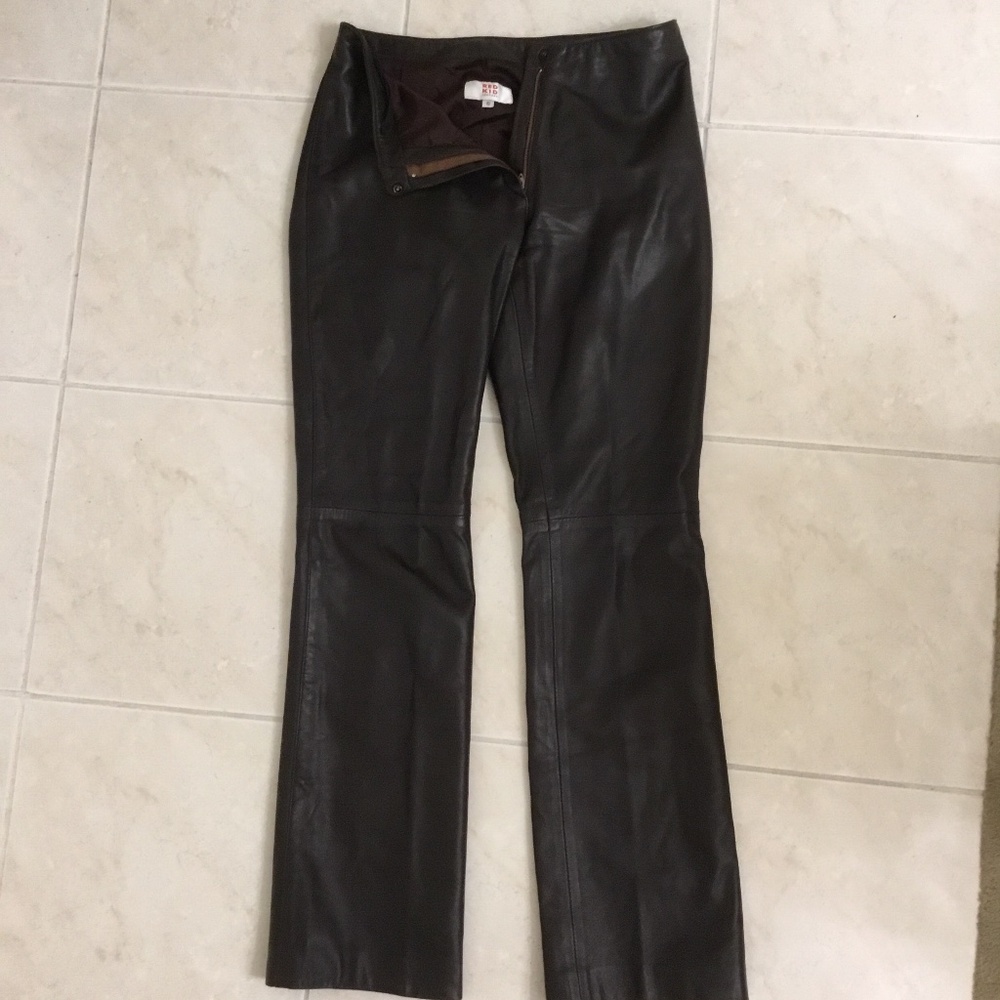 Dark Brown Leather Pant